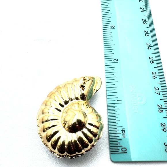 Womens Earrings Pierced Blue Sea Shell Gold Tone Chandelier - Picture 4 of 4